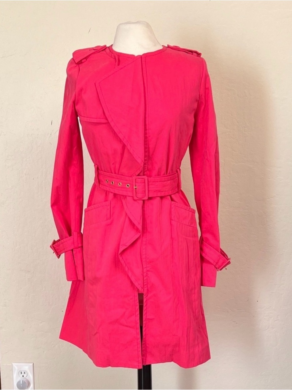 BCBGMaxAzria Pink and Orange Colorblock Dress